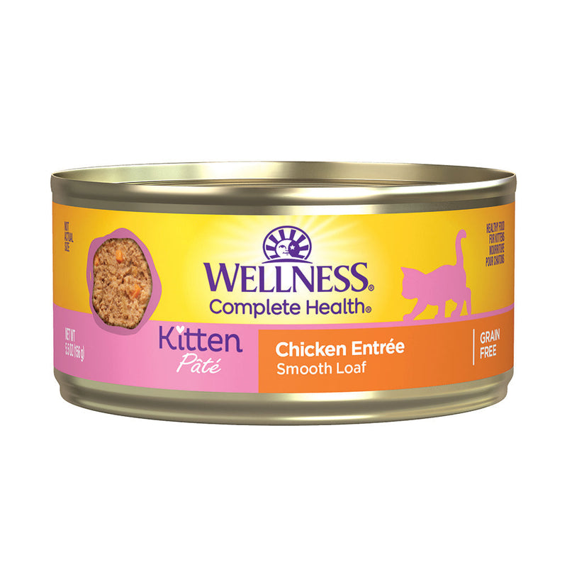*DONATION TO KITTEN SANCTUARY SG* Wellness Cat Complete Health Grain-Free Kitten Pate Chicken Entree 5.5oz x 24