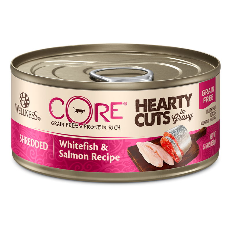 Wellness Cat Core Hearty Cuts - Shredded Whitefish & Salmon Recipe 5.5oz