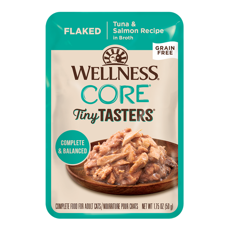 Wellness Cat Core Tiny Tasters Flaked Tuna & Salmon 1.75oz