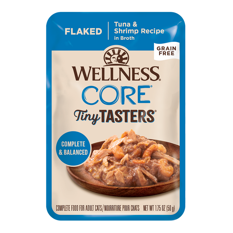 Wellness Cat Core Tiny Tasters Flaked Tuna & Shrimp 1.75oz