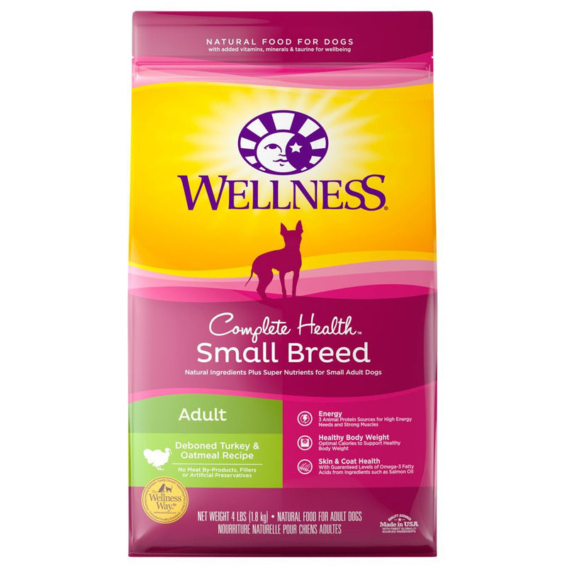 Wellness Dog Complete Health Small Breed Adult - Turkey & Oatmeal 4lb