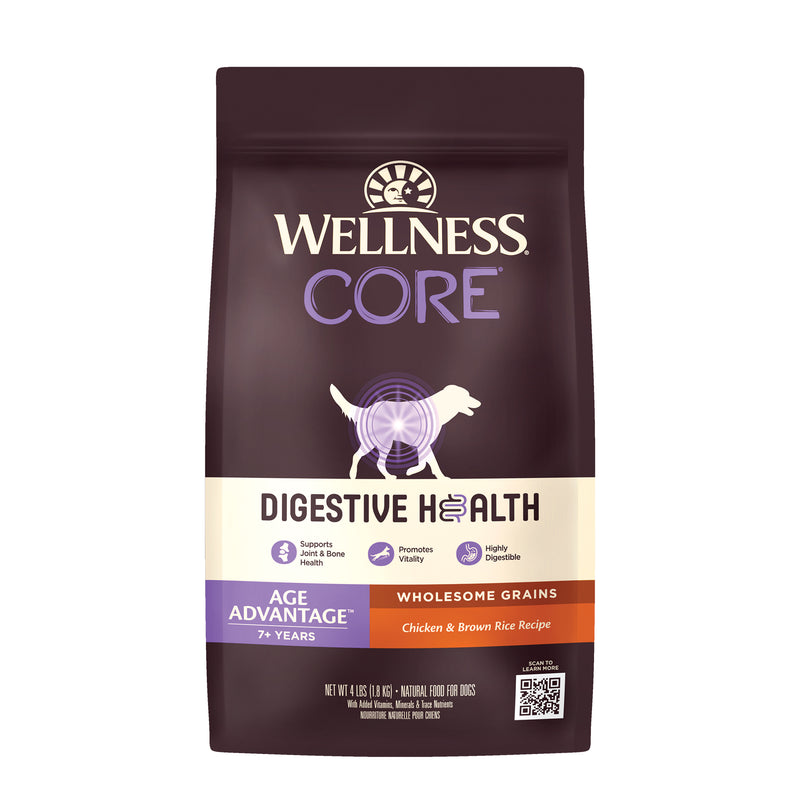 Wellness Dog Core Digestive Health Age Advantage Chicken & Brown Rice Recipe 4lb