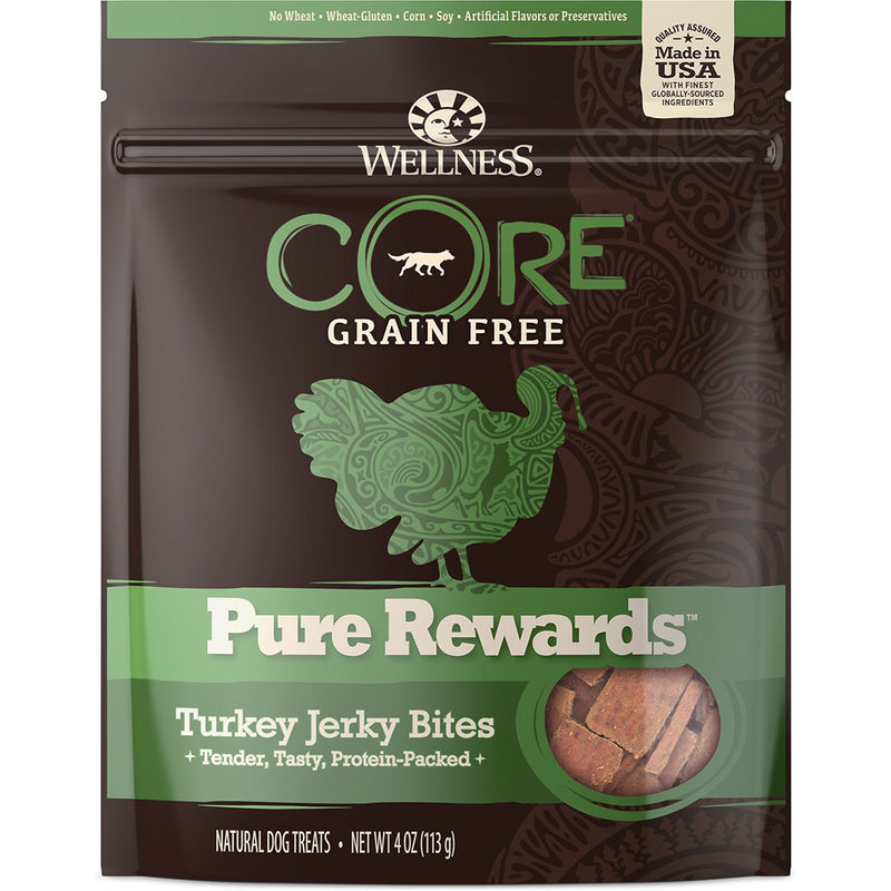 Wellness Dog Core Pure Rewards Grain-Free Turkey Jerky Bites 4oz