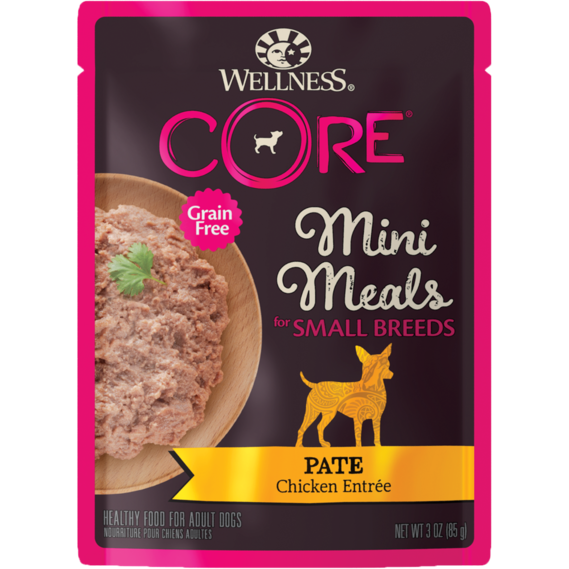 Wellness Dog Core Small Breed Mini Meals - Pate Chicken Entree 3oz