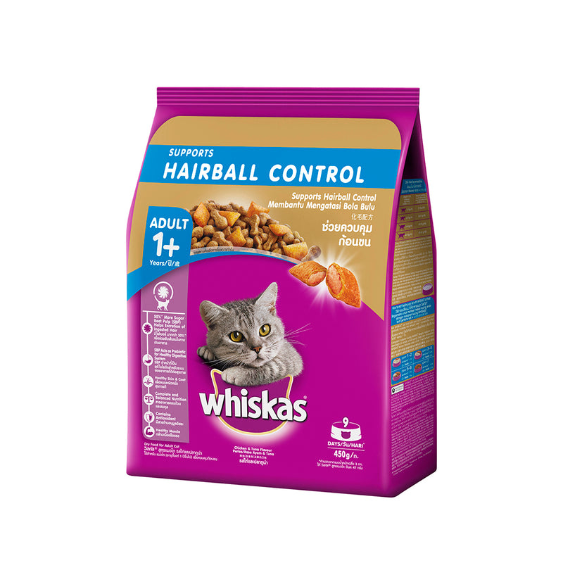 Whiskas Hairball Control Chicken & Tuna 450g