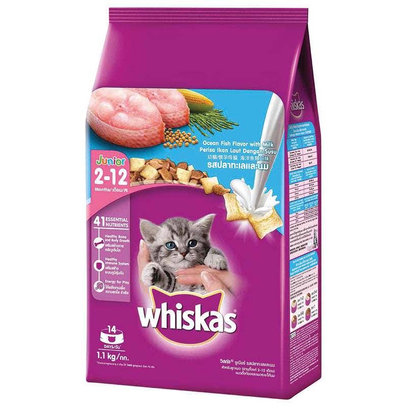 Whiskas Junior Ocean Fish Flavor with Milk 1.1kg