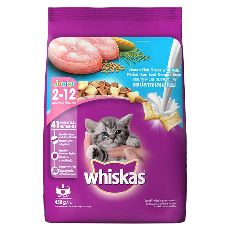 Whiskas Junior Ocean Fish Flavor with Milk 450g
