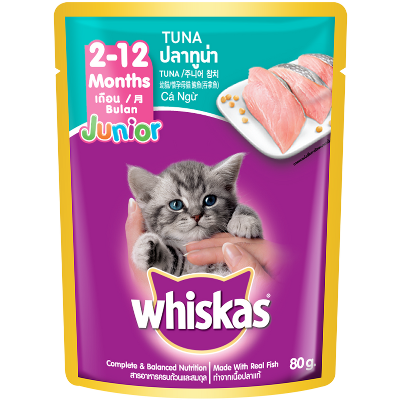 Whiskas Pouch 2-12 Months Junior Tuna 80g