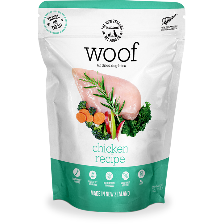 Woof Air-Dried Chicken Dog Treats 100g