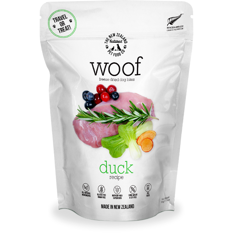 Woof Freeze-Dried Raw Duck Dog Treats 50g