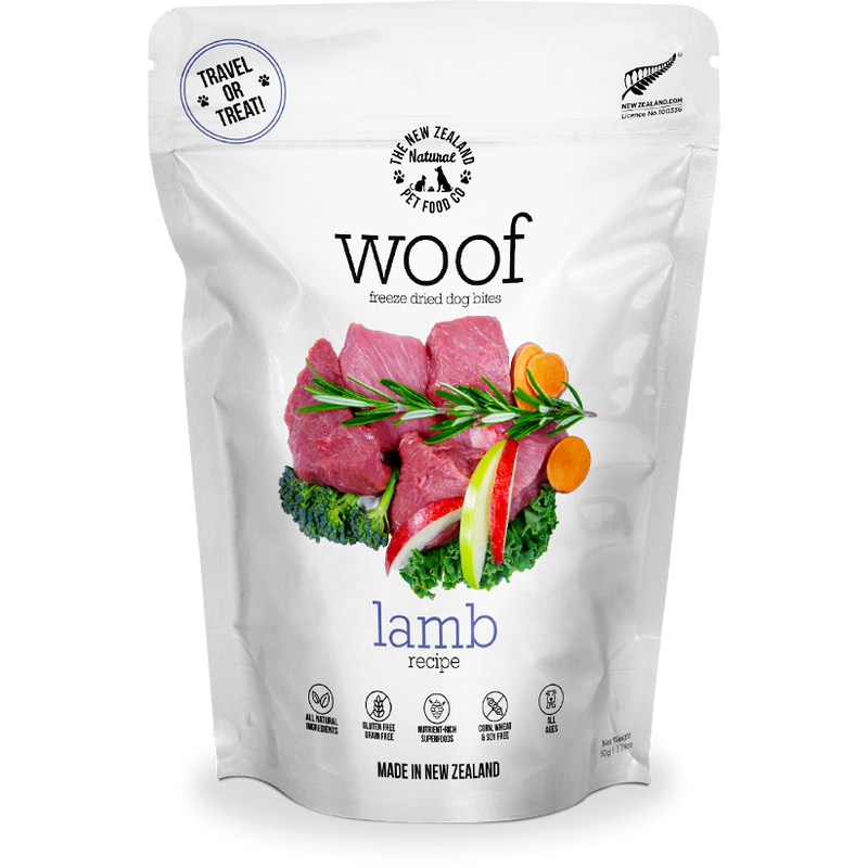 Woof Freeze-Dried Raw Lamb Dog Treats 50g