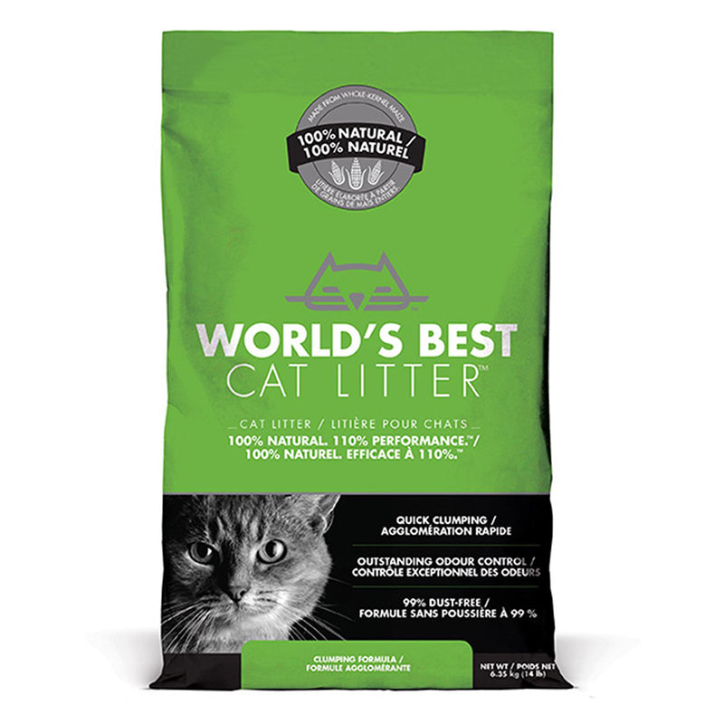 World's Best Cat Litter Clumping Formula Non-Scented Green 14lb