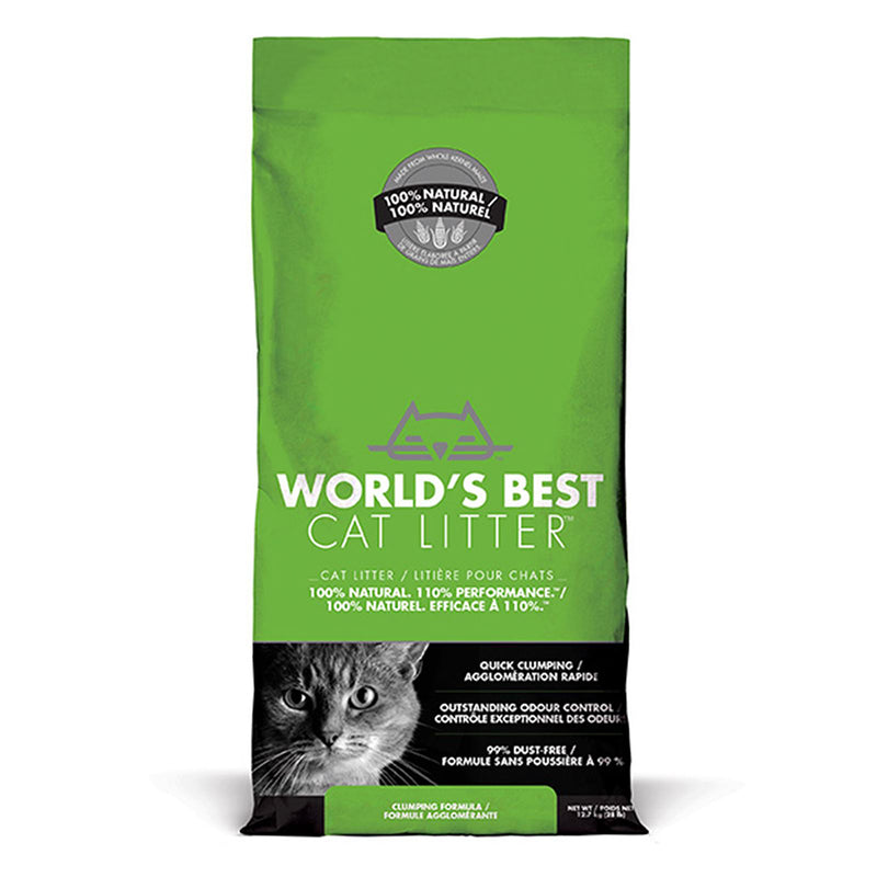 World's Best Cat Litter Clumping Formula Non-Scented Green 28lb