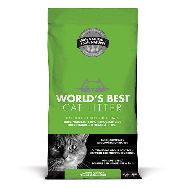 World's Best Cat Litter Clumping Formula Non-Scented Green 7lb