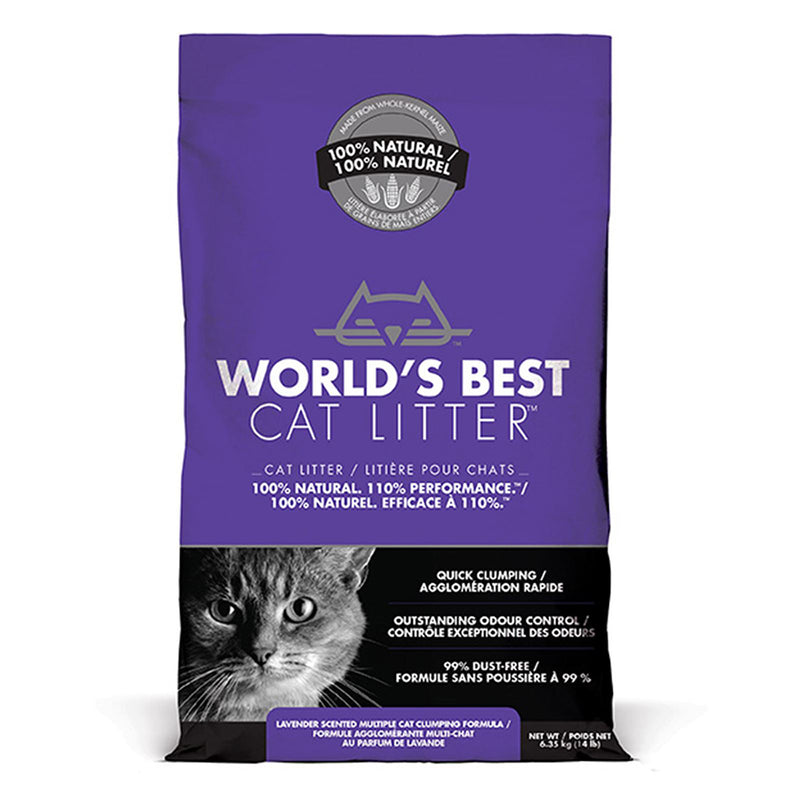 World's Best Cat Litter Multiple Cat Clumping Formula Lavender Purple 14lb