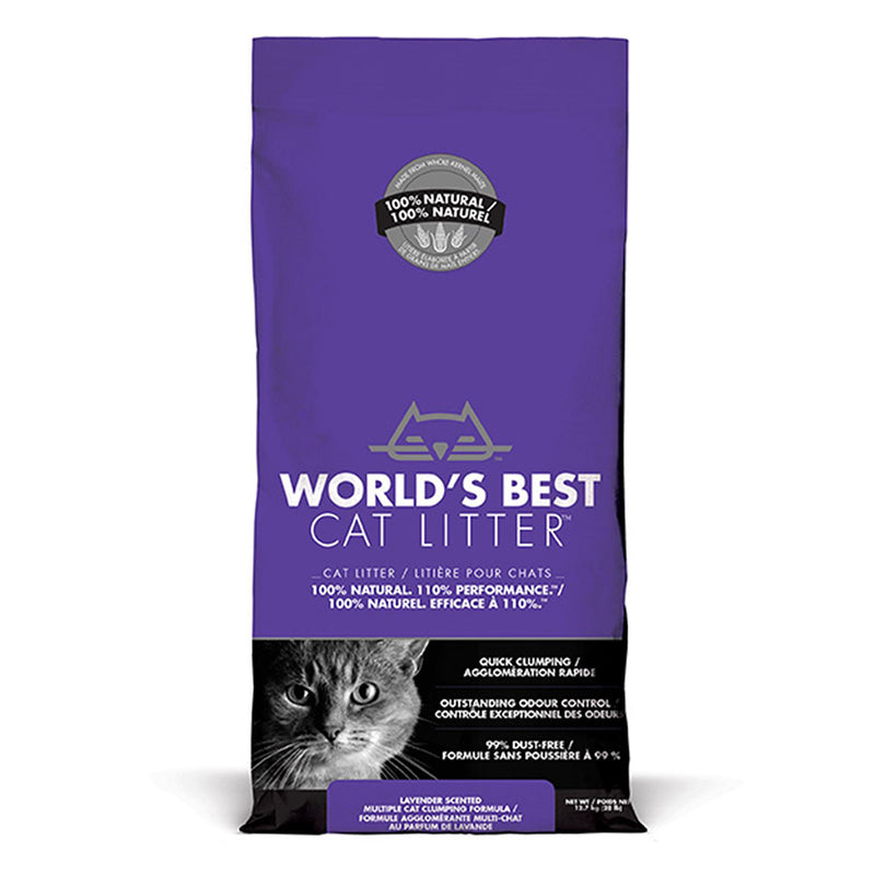 World's Best Cat Litter Multiple Cat Clumping Formula Lavender Purple 28lb