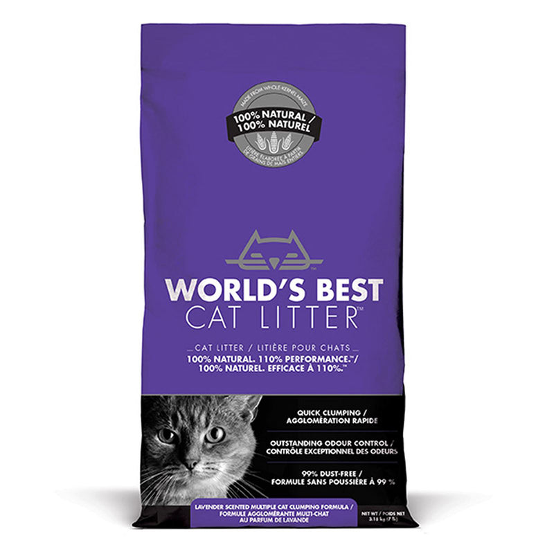 World's Best Cat Litter Multiple Cat Clumping Formula Lavender Purple 7lb