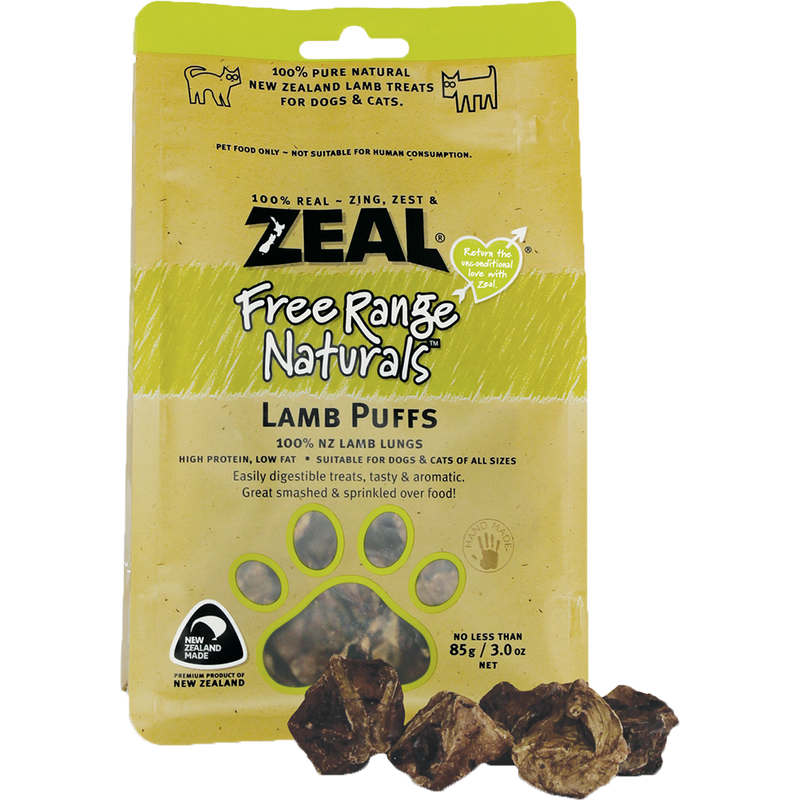 Zeal Free Range Naturals Lamb Puffs 85g