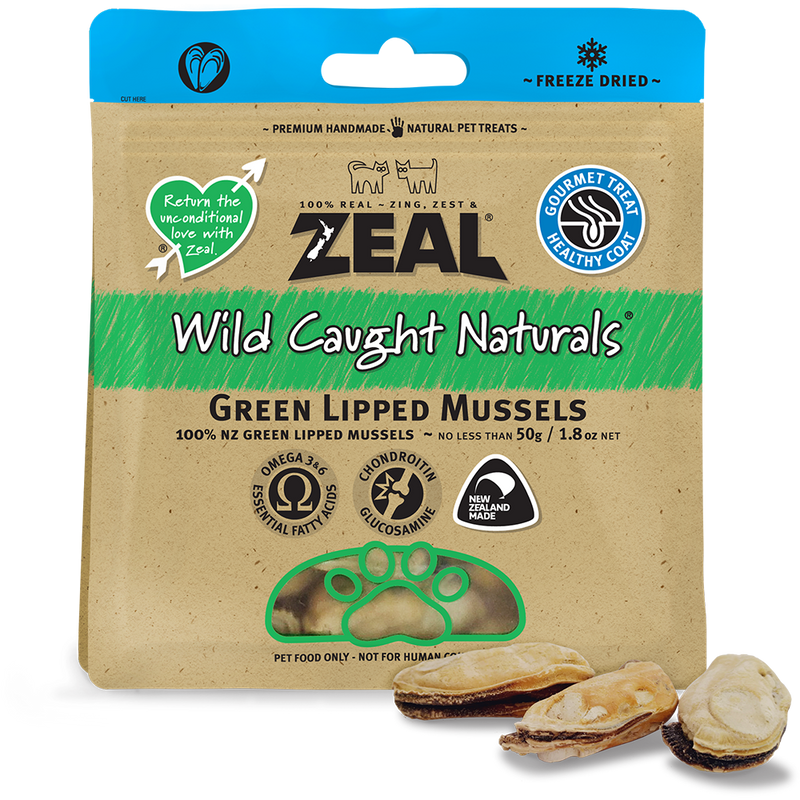Zeal Wild Caught Naturals Green Lipped Mussels 50g