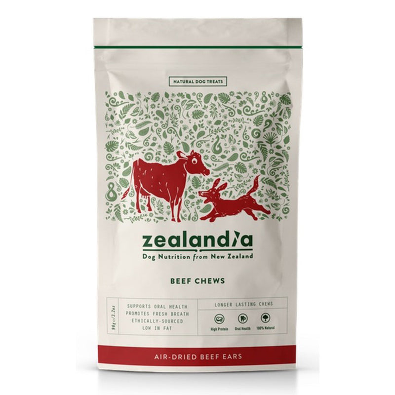 Zealandia Dog Nutrition from New Zealand - Air-Dried Beef Ears Chews 90g
