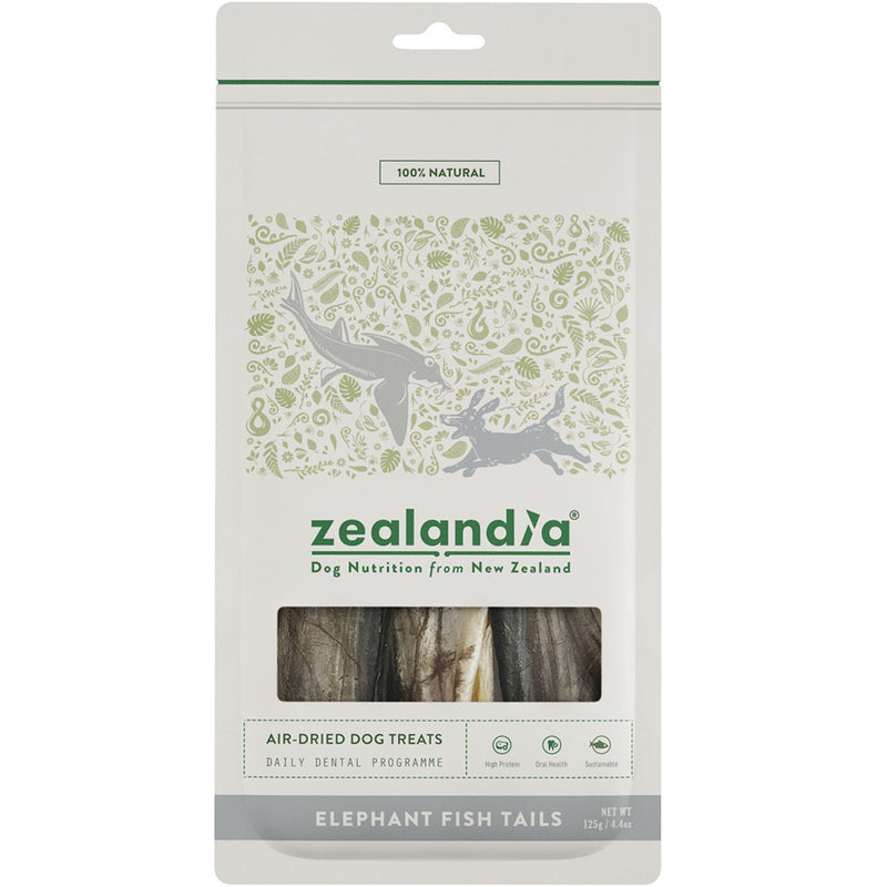 Zealandia Dog Nutrition from New Zealand - Air-Dried Elephant Fish Tails 125g