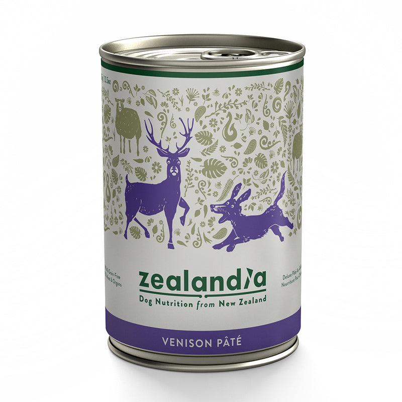 Zealandia Dog Nutrition from New Zealand - Wild Venison Pate 385g