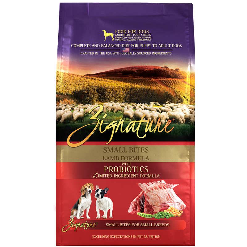 Zignature Dog Lamb Formula Small Bites 4lb