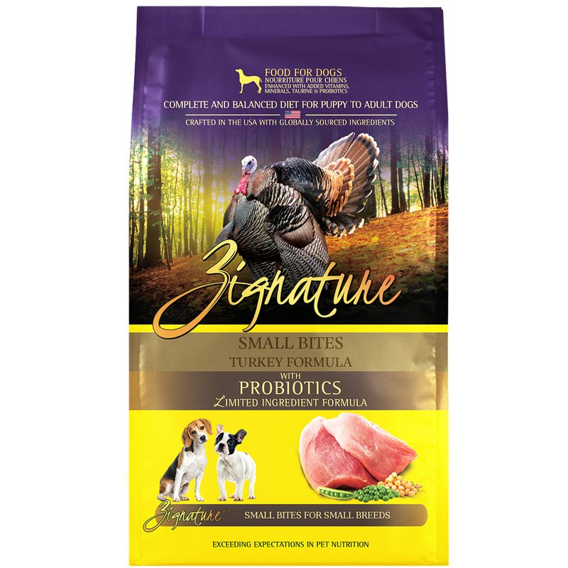 Zignature Dog Turkey Formula Small Bites 4lb