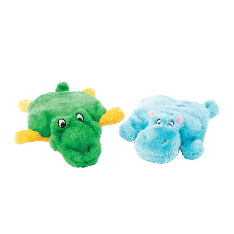Zippypaws Squeakie Pads - Hippo & Alligator 2pack