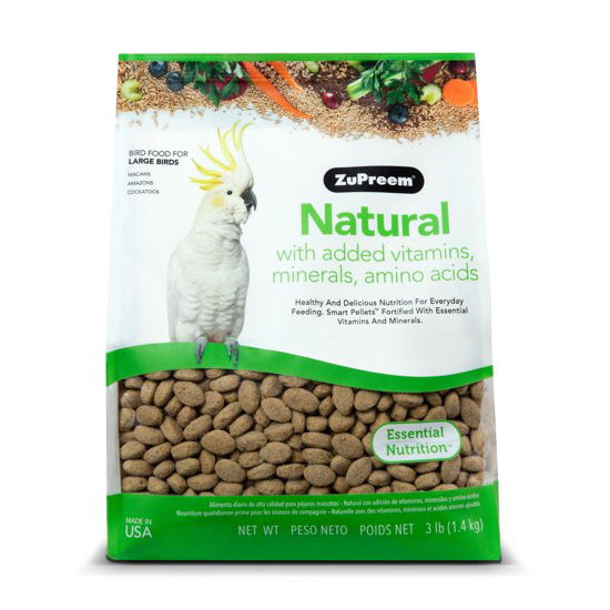 Zupreem Natural for Large Macaws, Amazons and Cockatoos 3lb