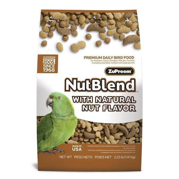 ZuPreem Nutblend For Medium Large Birds - Parrots & Conures 3.25lb