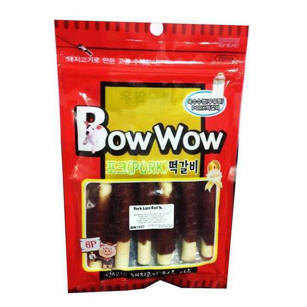 Bow Wow Dog Treat Pork Loin Roll Meat Stick 100g (BW1037)