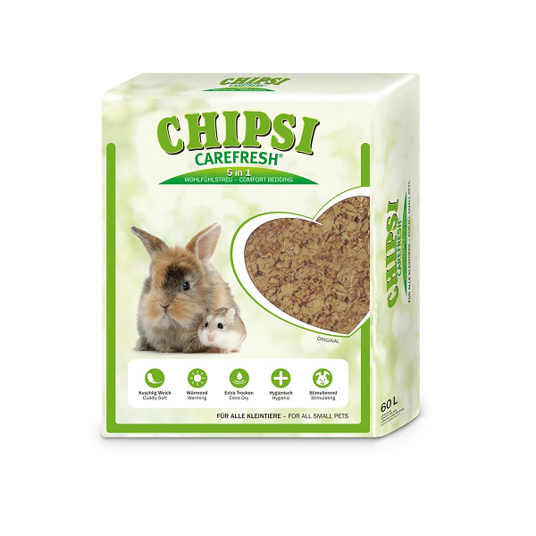 Chipsi Carefresh 5in1 Comfort Bedding for Small Animals - Original 60L