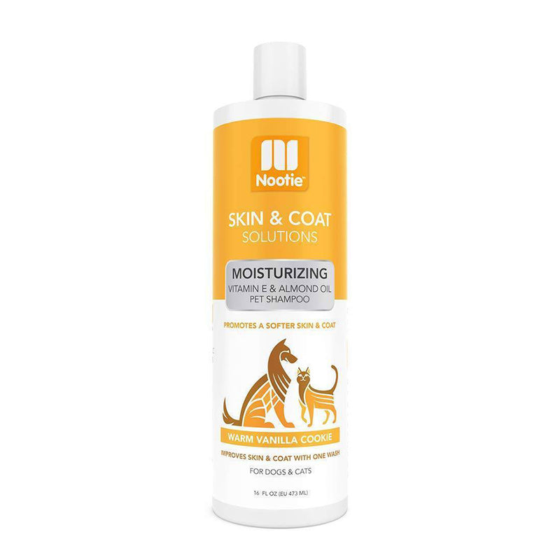 Nootie Skin & Coat Solutions Pet Shampoo Moisturizing Vitamin E & Almond Oil Warm Vanilla Cookie 16oz